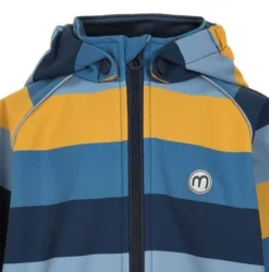 Minymo Softshellanzug Blau/gelb Blockstreifen -Babyprodukte Geschäft 160485 7922 softshell 1280x1280