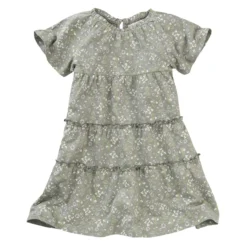 People Wear Organic Mädchen Sommerkleid Khaki Kleid Frühlingswiese