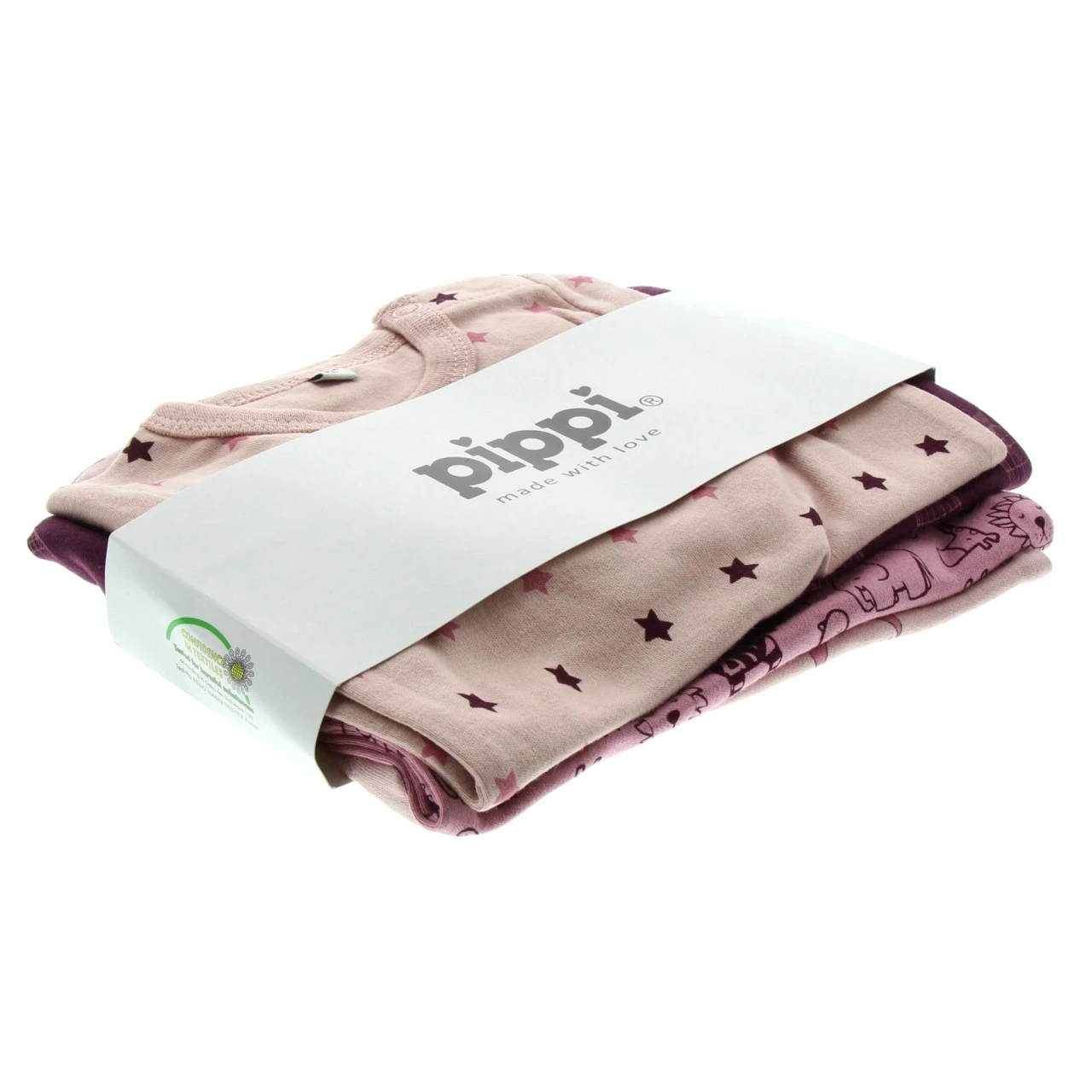 Pippi Kurzarm Body Kätzchen & Balloons Lila/rosa 4er Pack Baumwolle 4 Pippi Kurzarm Body Kätzchen & Balloons Lila/rosa 4er Pack Baumwolle – Bild 4