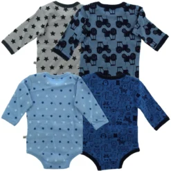 Pippi Langarm Body Traktor & Sterne Blau 4er Pack Baumwolle -Babyprodukte Geschäft 3819 725 d1 1280x1280