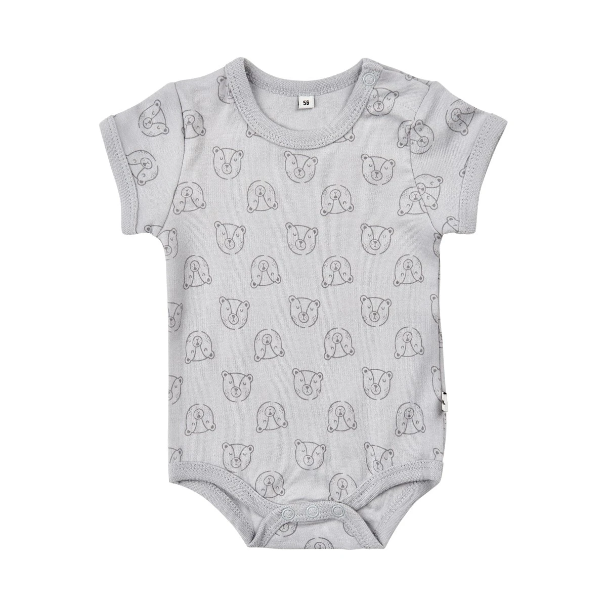 Pippi Kurzarm Body Grau/weiß Streifen & Wald Tiere 4er Pack Baumwolle 5 Pippi Kurzarm Body Grau/weiß Streifen & Wald Tiere 4er Pack Baumwolle – Bild 5