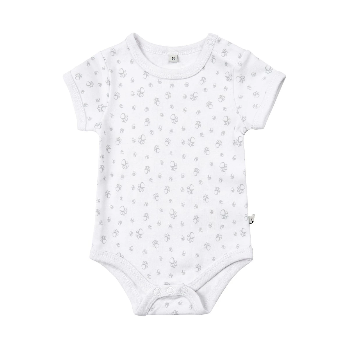 Pippi Kurzarm Body Grau/weiß Streifen & Wald Tiere 4er Pack Baumwolle 2 Pippi Kurzarm Body Grau/weiß Streifen & Wald Tiere 4er Pack Baumwolle – Bild 2