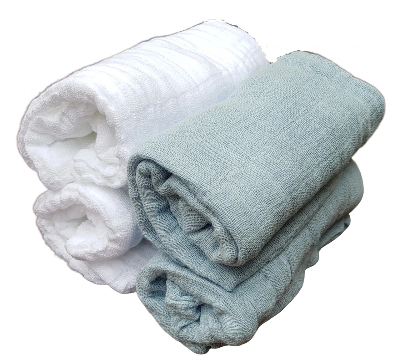 Pippi Mullwindeln 4er Pack Hellblau/weiß Organic Biobaumwolle 3 Pippi Mullwindeln 4er Pack Hellblau/weiß Organic Biobaumwolle – Bild 3