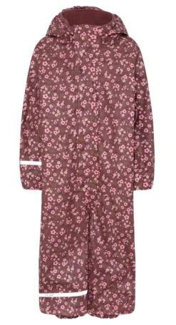 Celavi Regenoverall Flowers Rosenholz Berry Einteiler