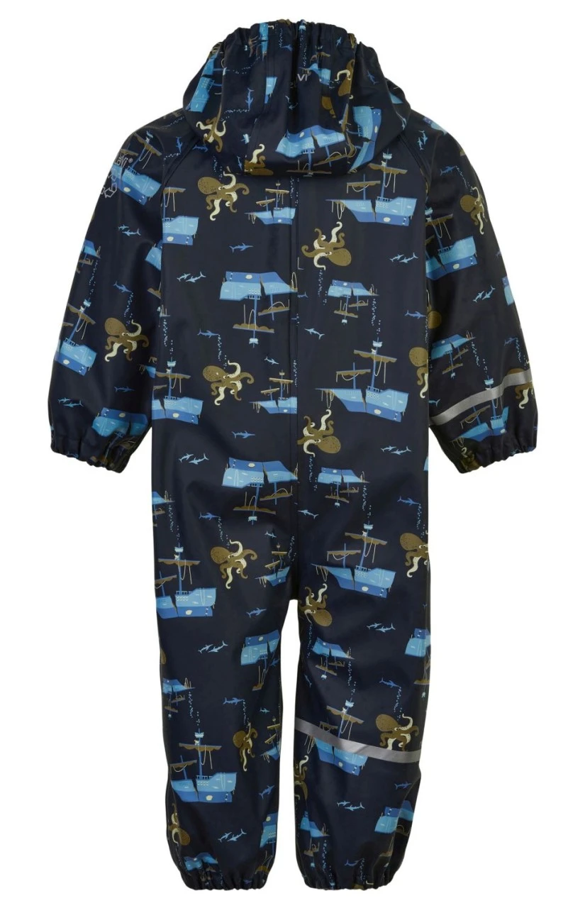 Celavi Regenoverall Blau Oktopus Einteiler 2 Celavi Regenoverall Blau Oktopus Einteiler – Bild 2