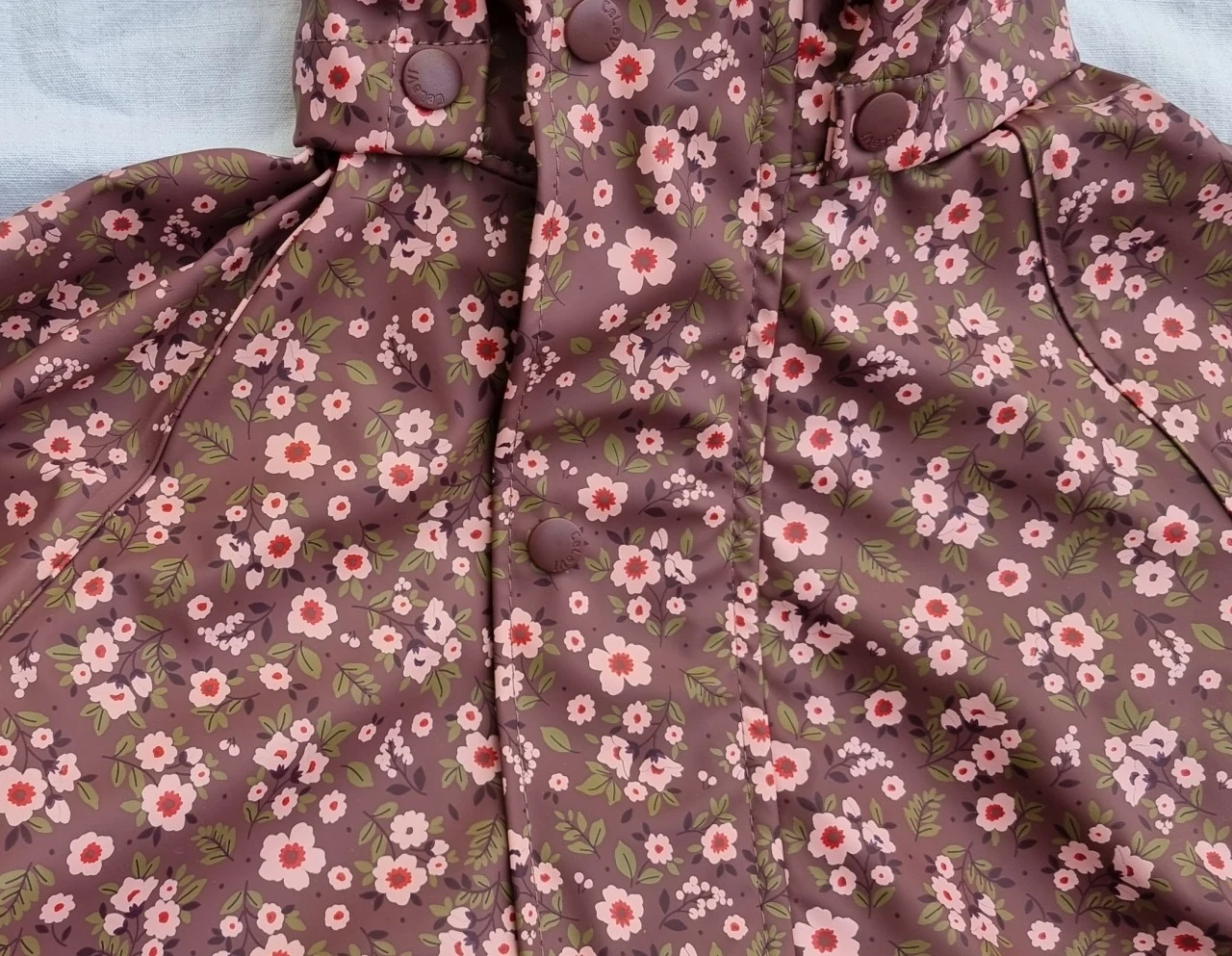 CeLaVi Regenset Blümchen Rosenholz Berry Zweiteiler 2 CeLaVi Regenset Blümchen Rosenholz Berry Zweiteiler – Bild 2