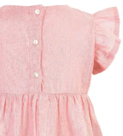 Creamie Mädchen Sommerkleid Rosa/silber Gestreift -Babyprodukte Geschäft Creamie madchenkleid rosa silber 2 1280x1280