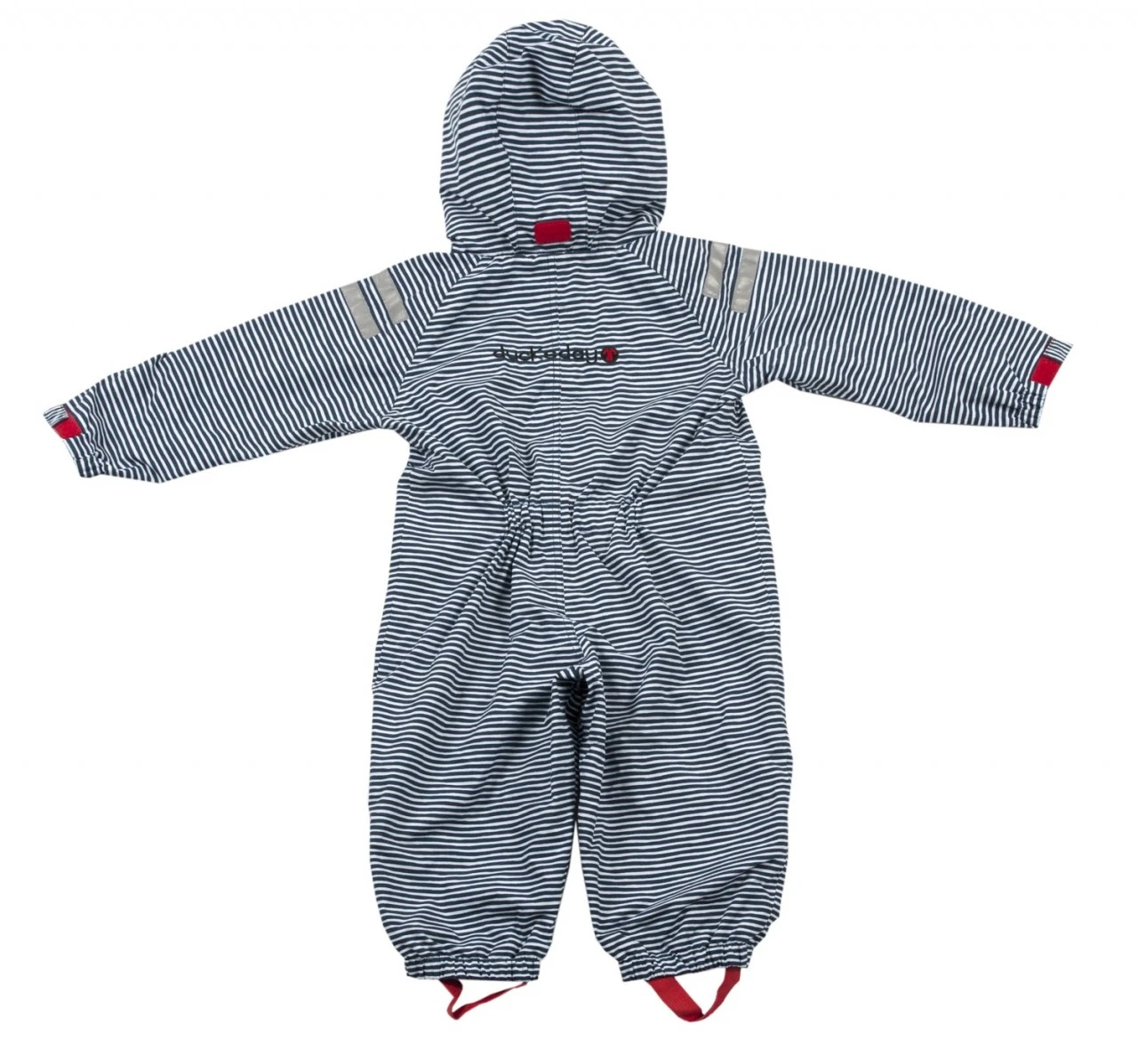 Ducksday Regenanzug Flicflac Regenoverall Blau/weiß 2 Ducksday Regenanzug Flicflac Regenoverall Blau/weiß – Bild 2