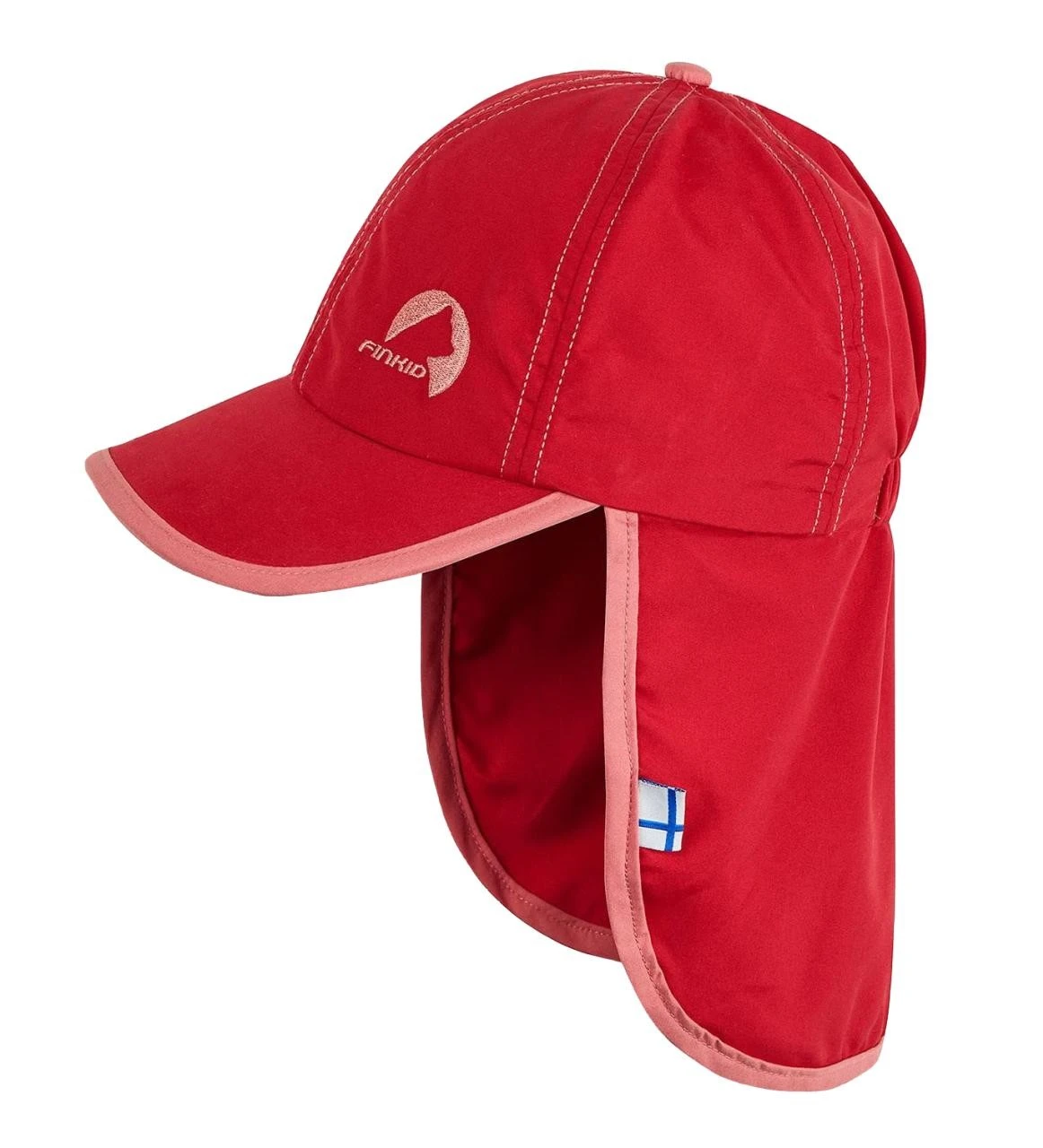 Finkid LAKKI Red/rose Mädchen Sonnenmütze Cap Mit Nackenschutz 1 Finkid LAKKI Red/rose Mädchen Sonnenmütze Cap Mit Nackenschutz