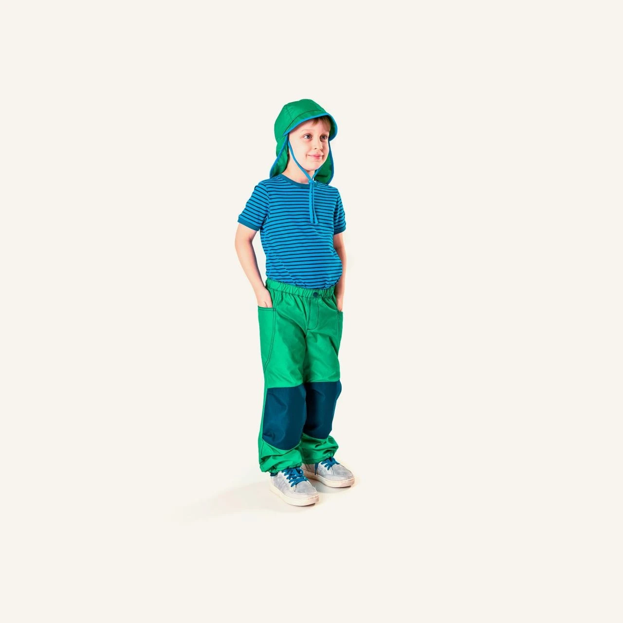 Finkid RANTALI Pepper Green/blue Leichter Sommer Südwester 2 Finkid RANTALI Pepper Green/blue Leichter Sommer Südwester – Bild 2