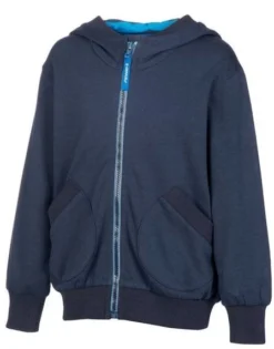 Finkid PUMPPU Denim/navy Baby Sweatjacke Mit Kapuze