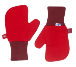 Finkid NUPUJUSSI Red Cabernet Mädchen Fleece Fäustlinge