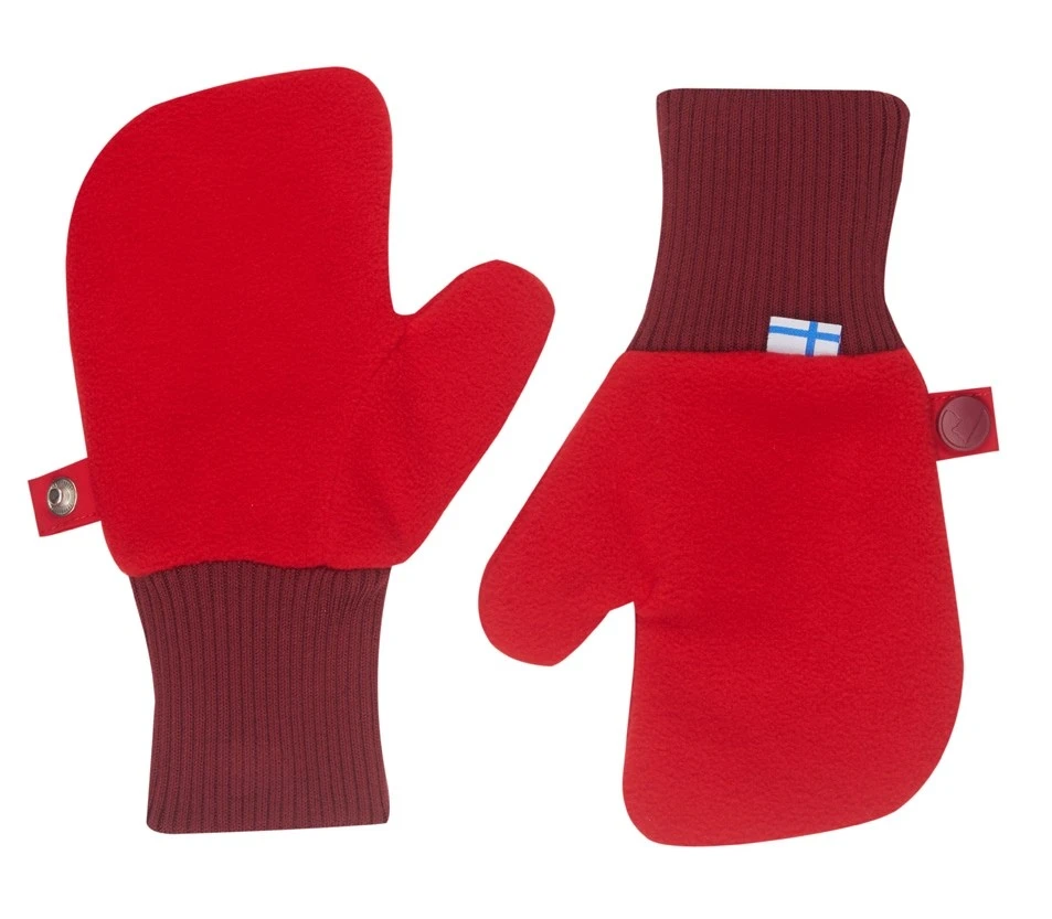 Finkid NUPUJUSSI Red Cabernet Mädchen Fleece Fäustlinge