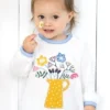 Mädchen Langarmshirt Blumen Offwhite Aus Bio Baumwolle (GOTS)