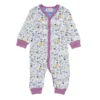 Baby Mädchen Overall Blumenwiese Schlafanzug Bio-Baumwolle