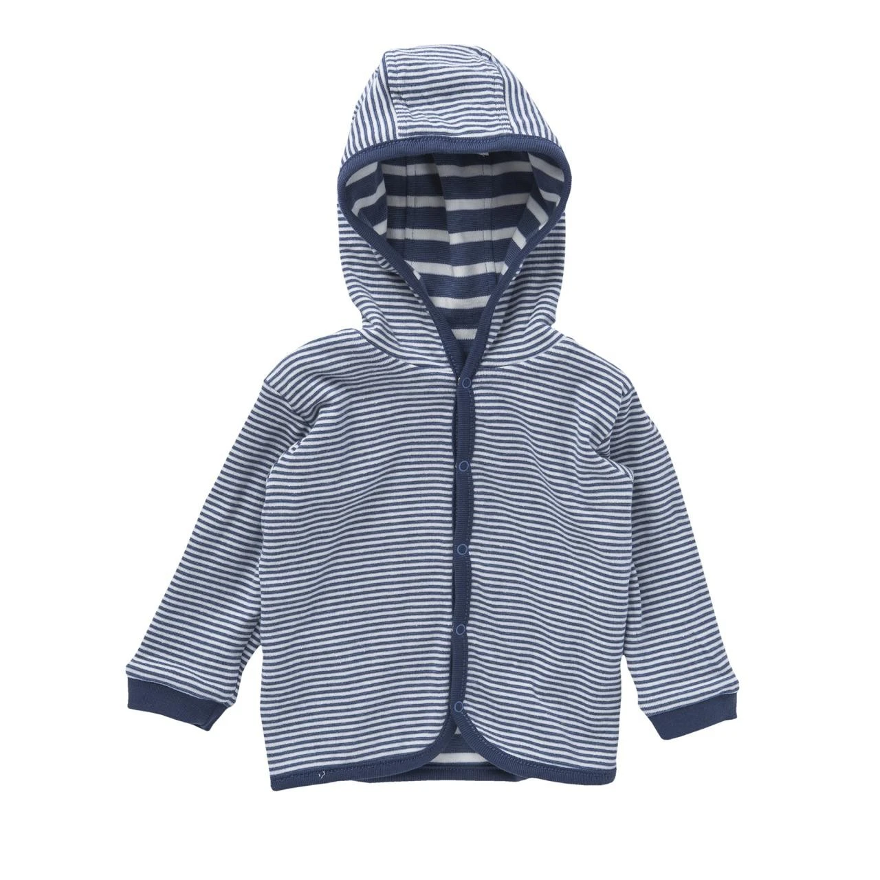 Baby Baumwolljacke Gestreift Mit Kapuze Bio-Baumwolle 2 Baby Baumwolljacke Gestreift Mit Kapuze Bio-Baumwolle – Bild 2