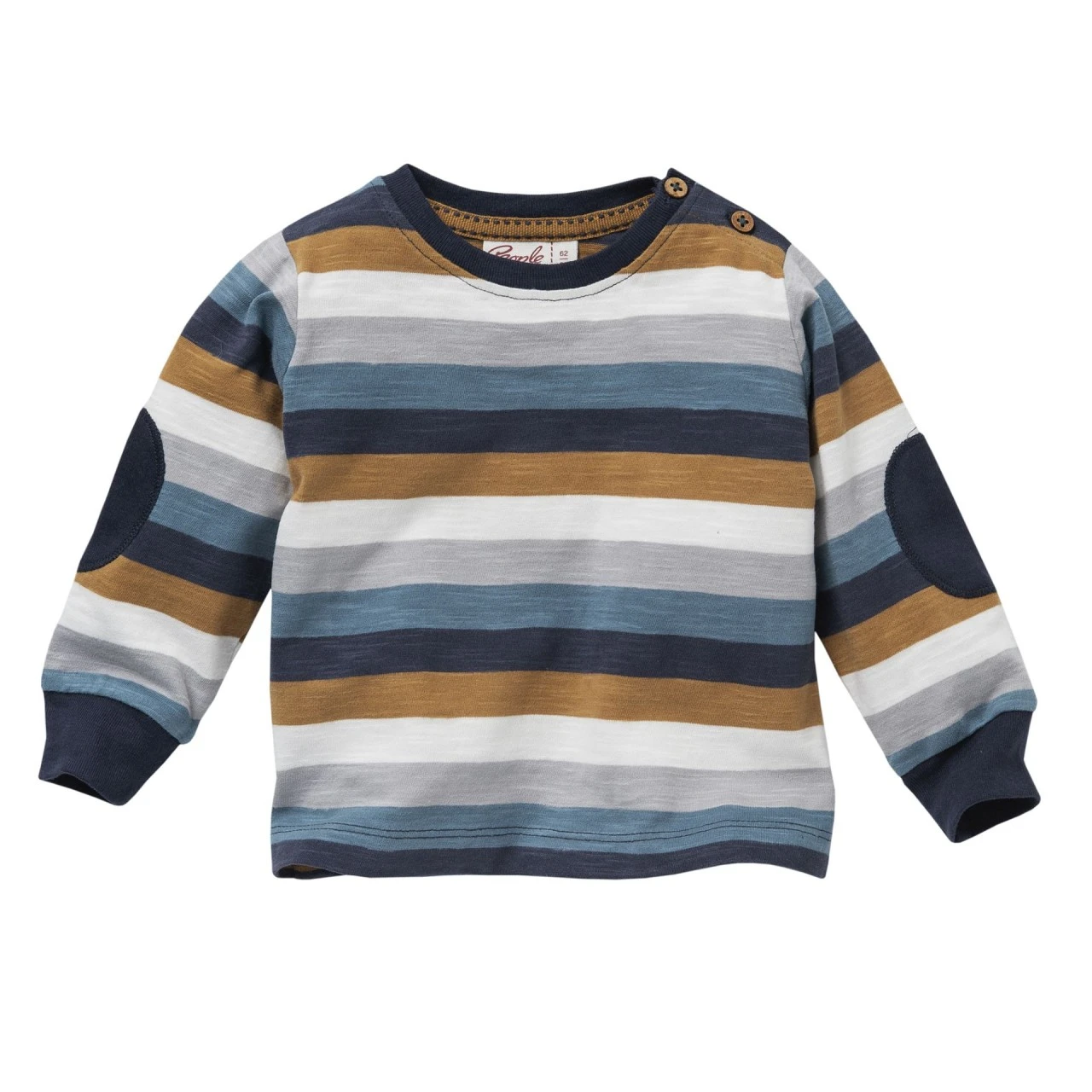 People Wear Organic Langarmshirt Blockstreifen Blau/nougat 1 People Wear Organic Langarmshirt Blockstreifen Blau/nougat