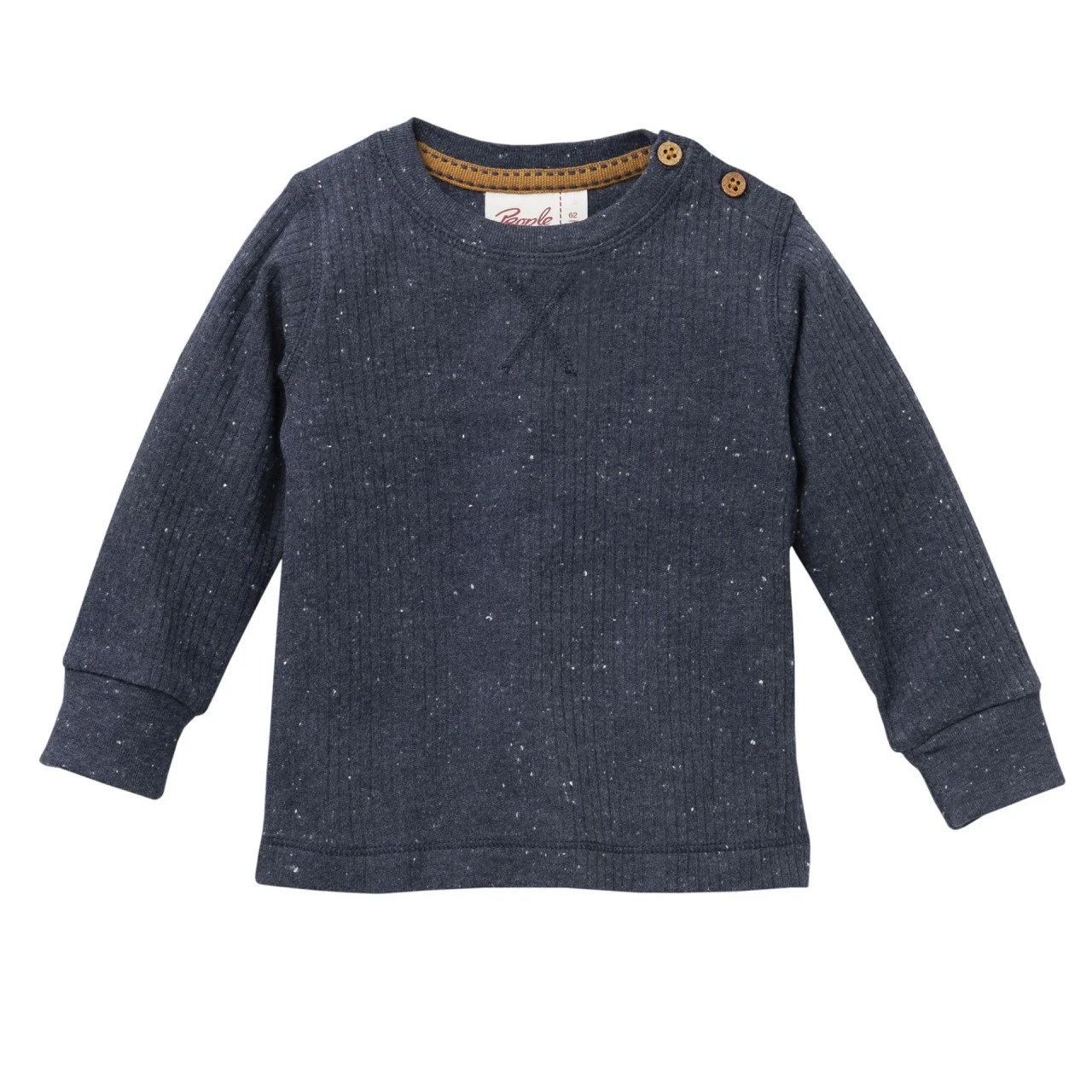 People Wear Organic Langarmshirt Dunkelblau Mélange Drop Needle 1 People Wear Organic Langarmshirt Dunkelblau Mélange Drop Needle