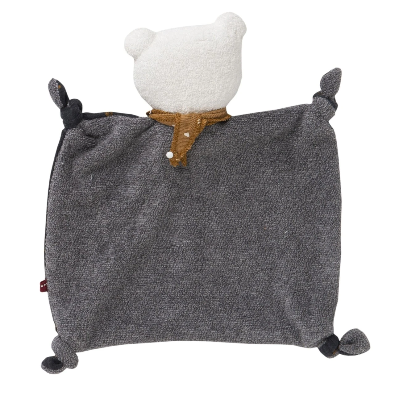 People Wear Organic Schmusetuch Bär Anthrazit Biobaumwolle 2 People Wear Organic Schmusetuch Bär Anthrazit Biobaumwolle – Bild 2