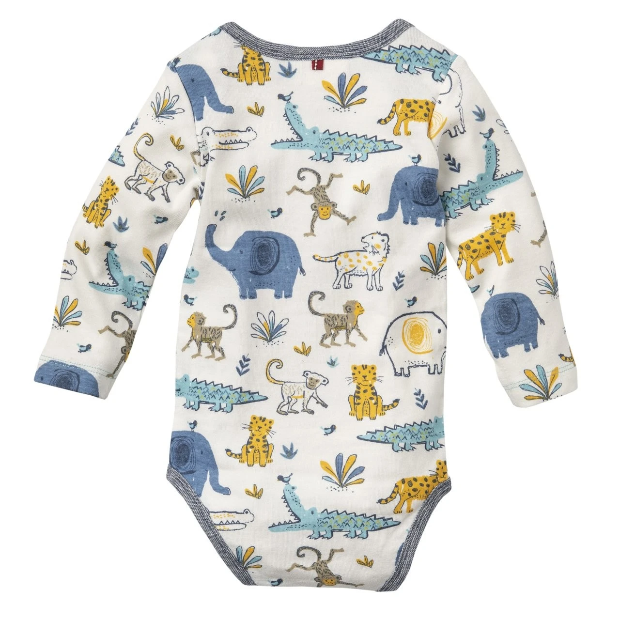 People Wear Organic Body Langarm Zootiere Weiß/bunt 2 People Wear Organic Body Langarm Zootiere Weiß/bunt – Bild 2