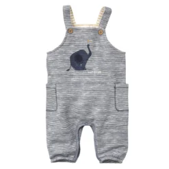 People Wear Organic Latzhose Geringelt Blau Elefant Sweat-Pants