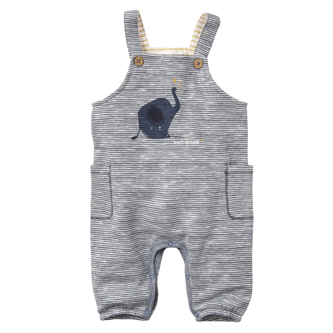 People Wear Organic Latzhose Geringelt Blau Elefant Sweat-Pants 1 People Wear Organic Latzhose Geringelt Blau Elefant Sweat-Pants