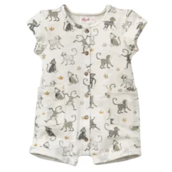 People Wear Organic Shorty Overall Affenbande Beige