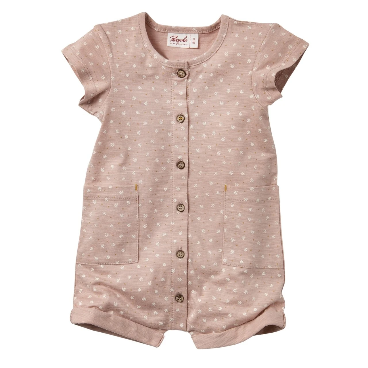 People Wear Organic Baby Spieler Rosenholz Kurzarm Overall 1 People Wear Organic Baby Spieler Rosenholz Kurzarm Overall