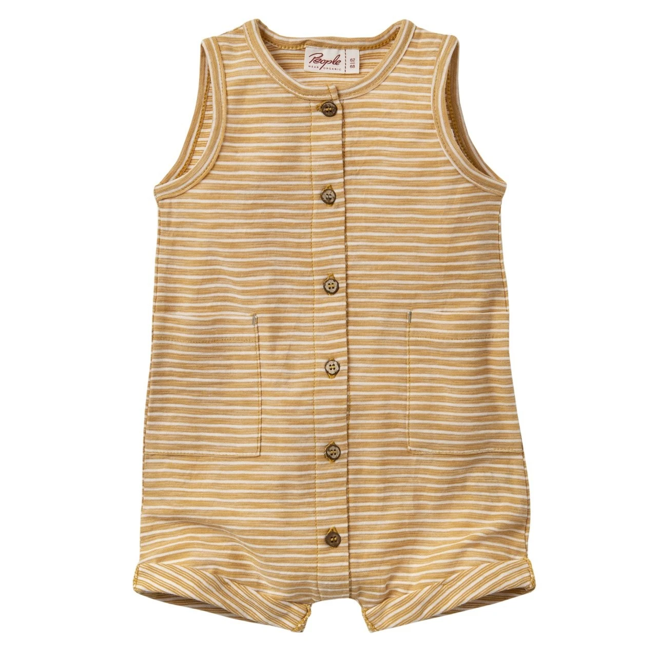 People Wear Organic Baby Spieler Gelb Geringelt Sommer Overall 1 People Wear Organic Baby Spieler Gelb Geringelt Sommer Overall