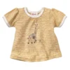 People Wear Organic Ringel T-Shirt Giraffe Gelb