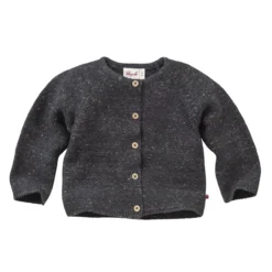 People Wear Organic Strickjacke Anthrazit Melange Bio-Baumwolle