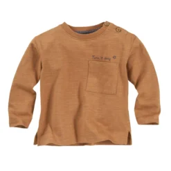 People Wear Organic Langarmshirt Zimtbraun Melange