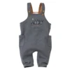 Baby Latzhose Sweathose Pinguin Rauchblau Melange Latzhose