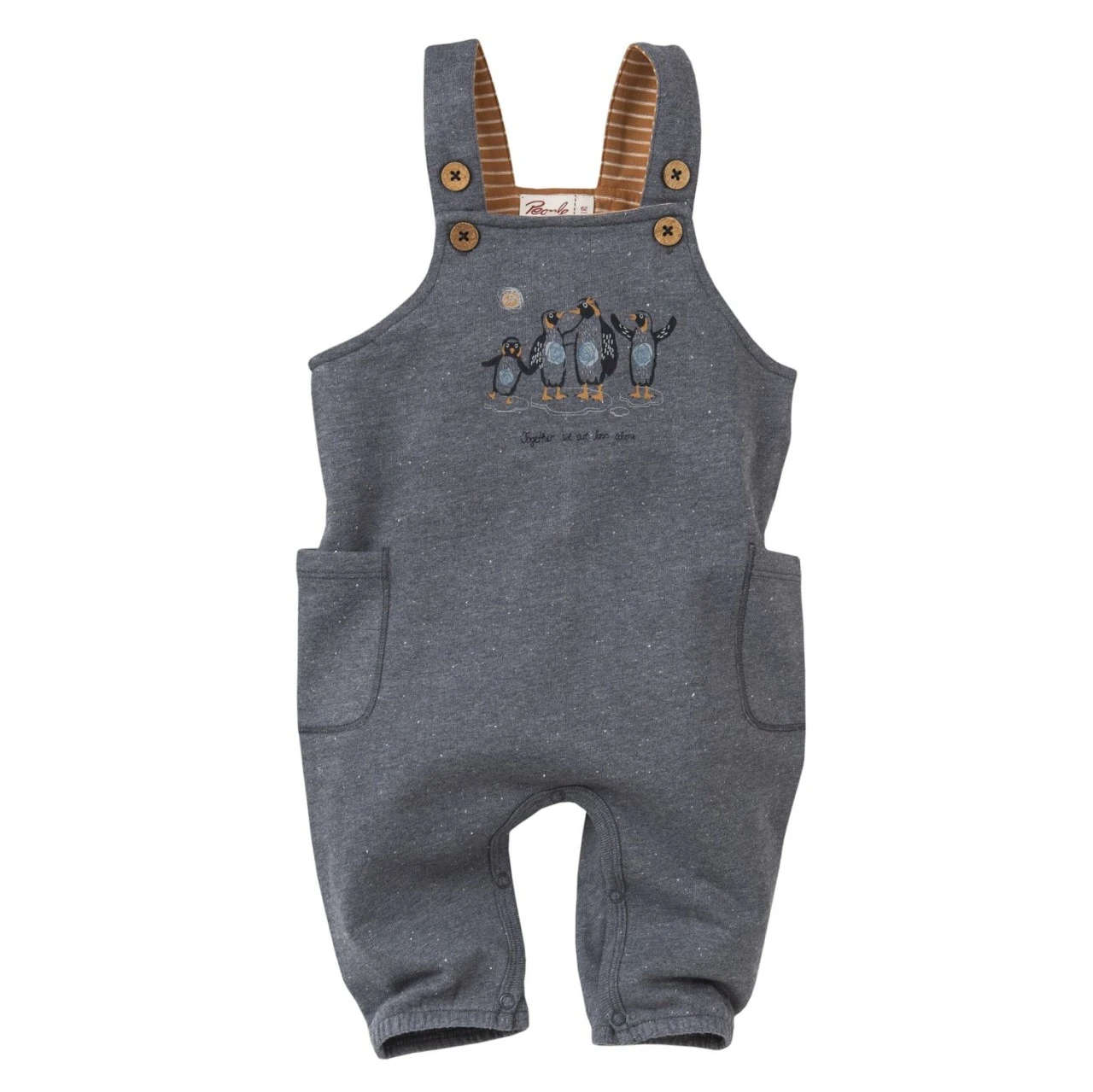 Baby Latzhose Sweathose Pinguin Rauchblau Melange Latzhose 1 Baby Latzhose Sweathose Pinguin Rauchblau Melange Latzhose