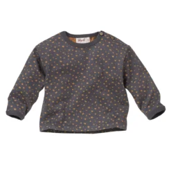 People Wear Organic Langarmshirt Anthrazit Sprenkel Bio-Baumwolle