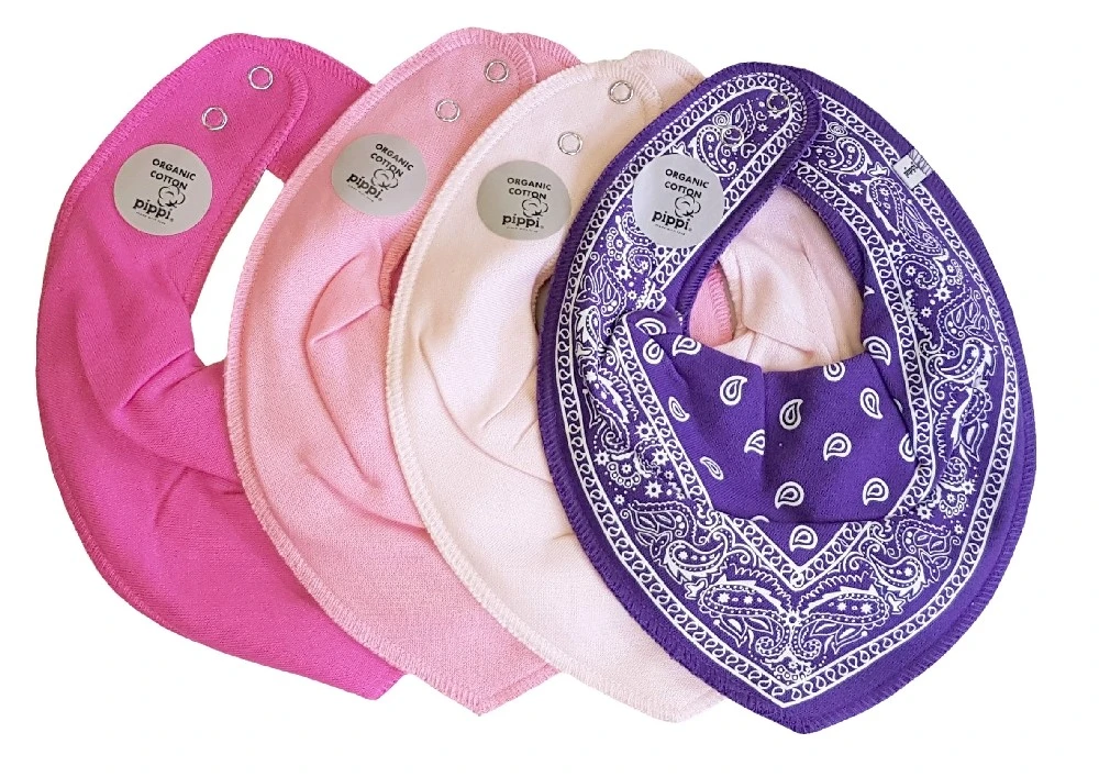 Pippi Mädchen Halstücher Paisley Lila Mix 4er Set 1 Pippi Mädchen Halstücher Paisley Lila Mix 4er Set