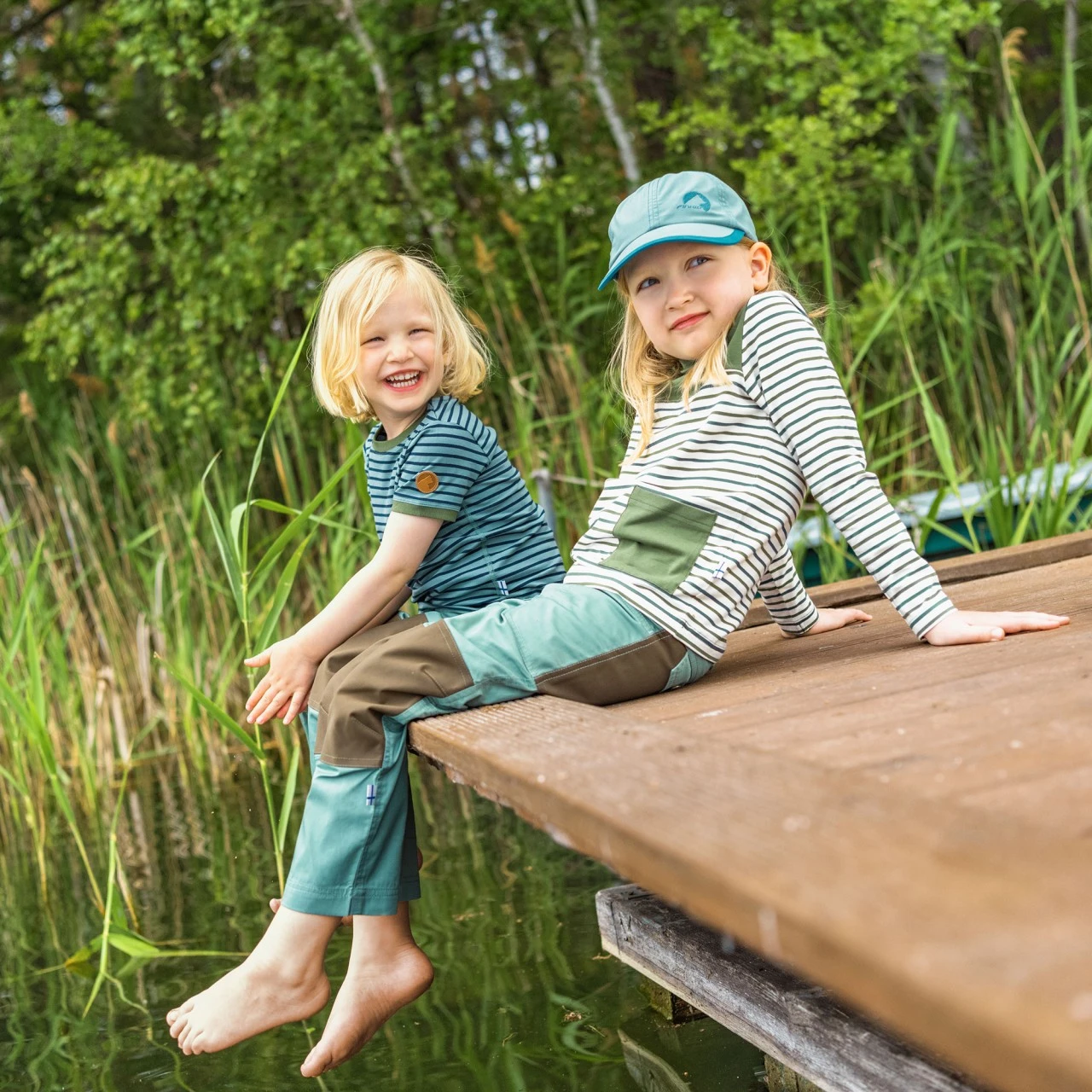 Finkid Cap TAIKULI Deep Teal/trellis Kinder Basecap Mit UV Schutz 2 Finkid Cap TAIKULI Deep Teal/trellis Kinder Basecap Mit UV Schutz – Bild 2