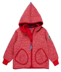 Finkid Tonttu Wind Pepper Melange/red Strick Softshelljacke