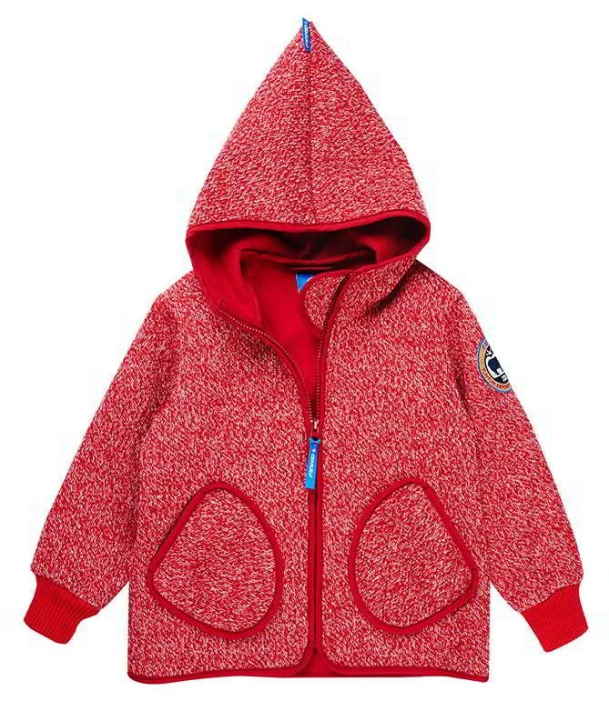 Finkid Tonttu Wind Pepper Melange/red Strick Softshelljacke 1 Finkid Tonttu Wind Pepper Melange/red Strick Softshelljacke