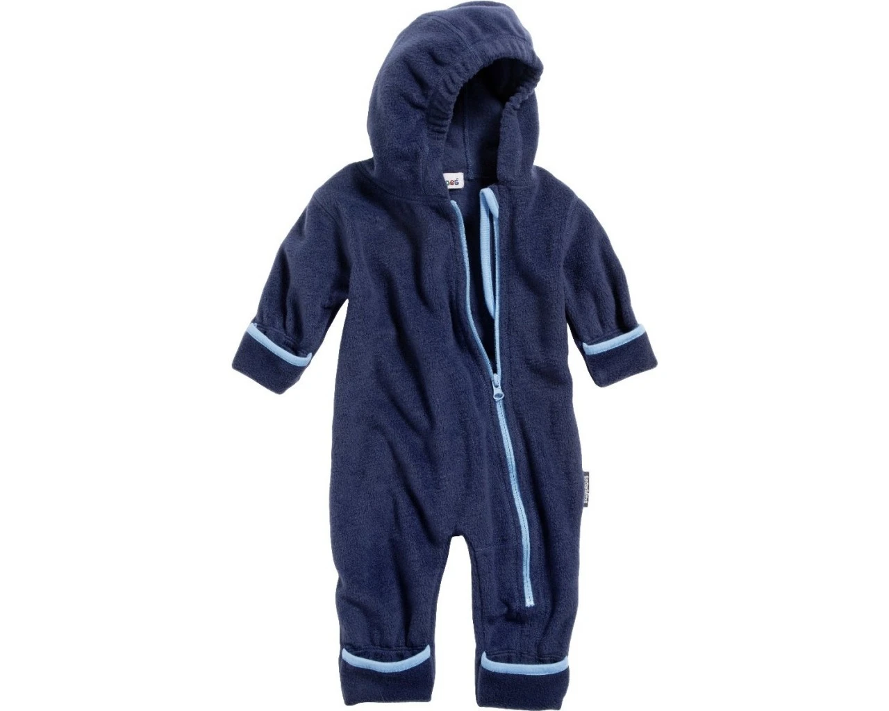 Playshoes Baby Fleece-Overall Mit Kontrastpaspel 1 Playshoes Baby Fleece-Overall Mit Kontrastpaspel