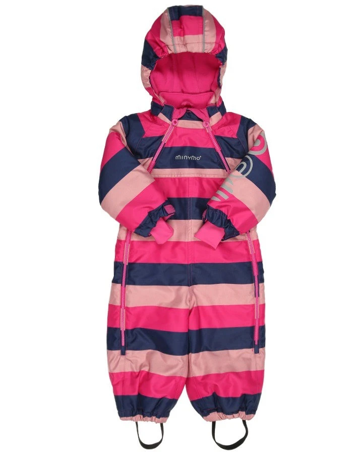 MINYMO Schneeanzug Skianzug Blockstreifen Pink/softrose Le89 1 MINYMO Schneeanzug Skianzug Blockstreifen Pink/softrose Le89