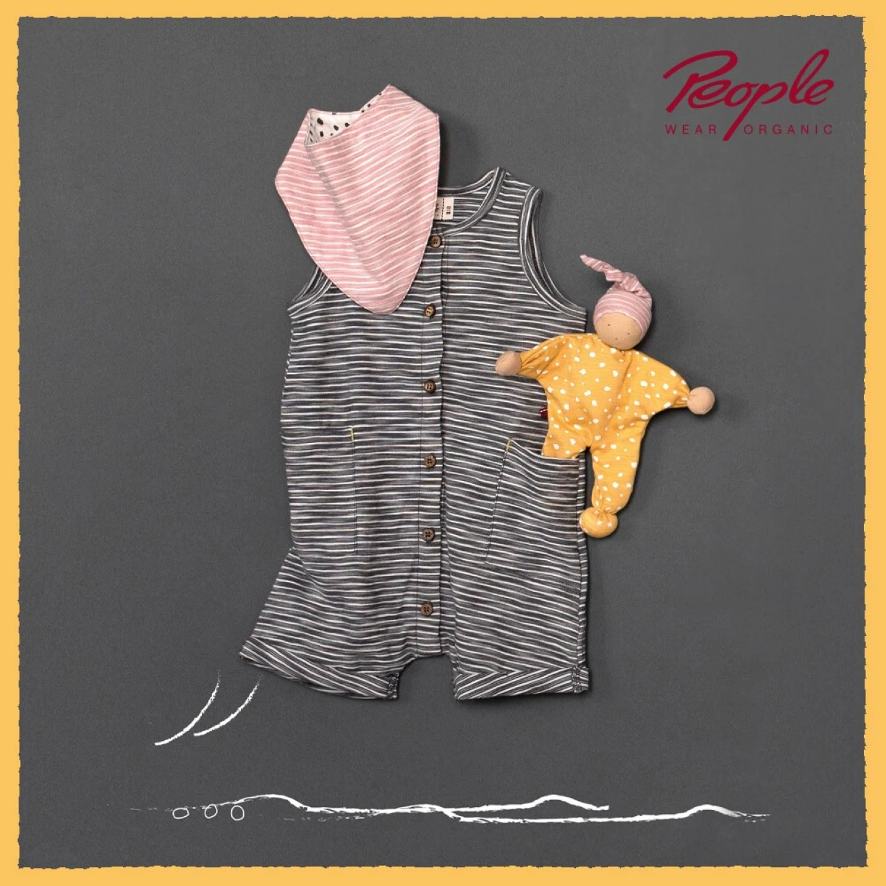People Wear Organic Baby Spieler Sommer Shorty Overall Gestreift 4 People Wear Organic Baby Spieler Sommer Shorty Overall Gestreift – Bild 4