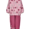 CeLaVi Mädchen Regenanzug Rosa / Rot Elefanten Set Regenhose + Regenjacke