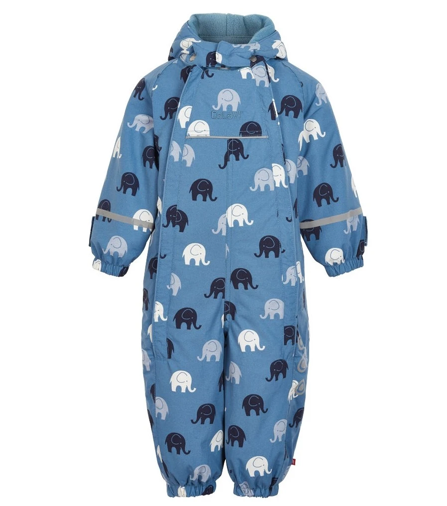 Celavi Schneeoverall Rauchblau Mit Elefanten 1 Celavi Schneeoverall Rauchblau Mit Elefanten