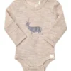 Celavi Baby Body Wolle Hirsch Beige Melange