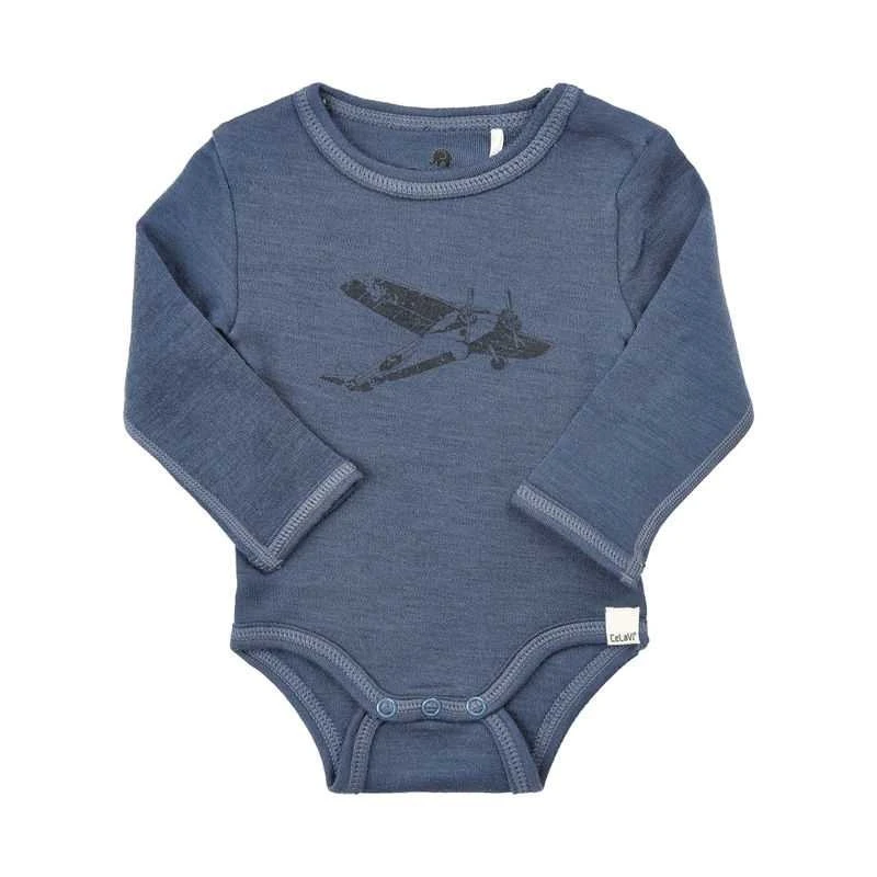 Celavi Body Wolle Flugzeug Jeansblau Melange 1 Celavi Body Wolle Flugzeug Jeansblau Melange
