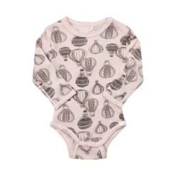 Celavi Baby Wollbody Apricot Rosa Mit Heißluftballons