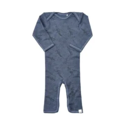 Celavi Overall Wolle Flugzeuge Jeansblau Melange