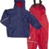CeLaVi Thermo Regenset Purple / Rot Zweiteiler Mit Fleecefutter