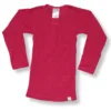 Celavi Wollshirt Pink Geringelt Langarmshirt Merino Schurwolle